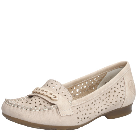 Мокасины  Rieker  бежевый  кожа/кожа искусств. F-400071 фото в интернет-магазине | Omadey.ru