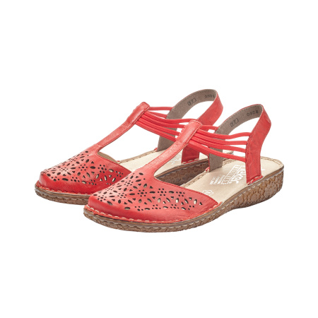 Сандалии  Rieker  красный  кожа/кожа искусств. F-81041 фото в интернет-магазине | Omadey.ru