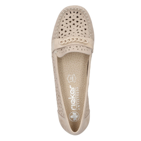 Мокасины  Rieker  бежевый  кожа/кожа искусств. F-300476 фото в интернет-магазине | Omadey.ru