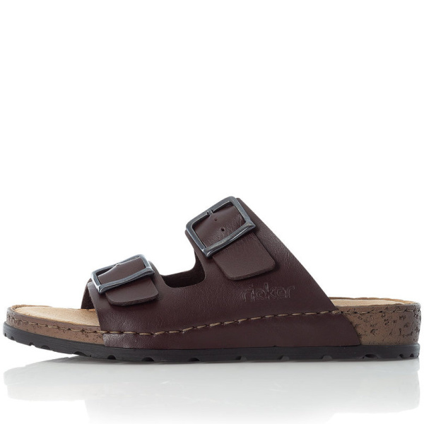 Фото Шлепанцы  Rieker  коричневый  кожа искусств. F-91096