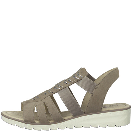 Сандалии  Jana  серый  замша F-80813 фото в интернет-магазине | Omadey.ru