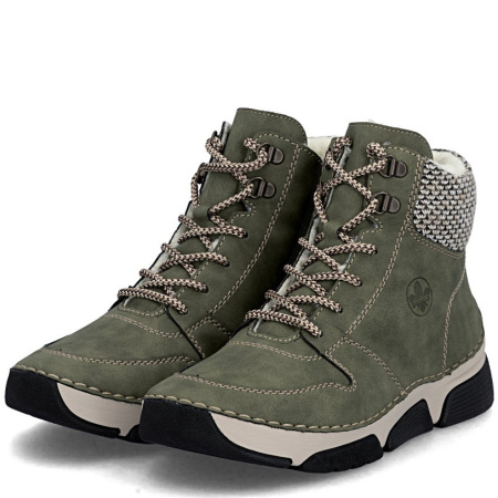 Ботинки  Rieker  зеленый  кожа искусств./текстиль  Z-401064 фото в интернет-магазине | Omadey.ru