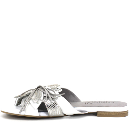 Шлепанцы  Caprice  серебряный  кожа F-7462 фото в интернет-магазине | Omadey.ru