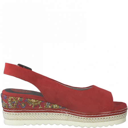 Босоножки  Jana  красный  текстиль F-90389 фото в интернет-магазине | Omadey.ru