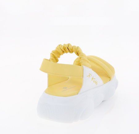 Сандалии  Keddo  желтый  кожа искусств. F-100682 фото в интернет-магазине | Omadey.ru