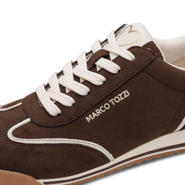 Фото Кроссовки  Marco Tozzi  шоколадный  кожа искусств. F-400996