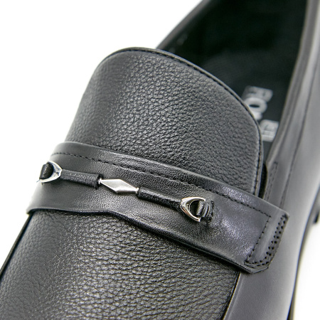 Туфли  Romitan  черный  кожа Z-100663 фото в интернет-магазине | Omadey.ru