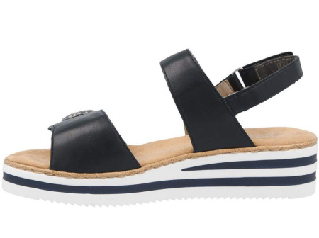 Сандалии  Rieker  синий  кожа искусств. F-90138 фото в интернет-магазине | Omadey.ru