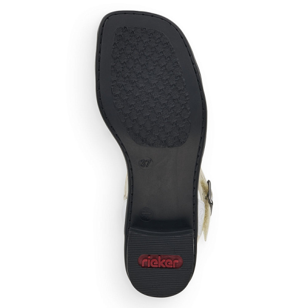 Фото Босоножки  Rieker  белый  кожа искусств. F-100568