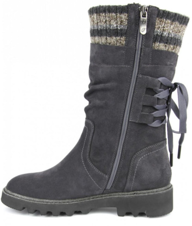 Полусапоги  Balex  серый  велюр натуральный Z-8740 фото в интернет-магазине | Omadey.ru