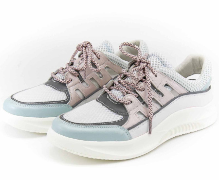 Кроссовки  женские Quattro Fiori  пудра  кожа F-80509 фото в интернет-магазине | Omadey.ru