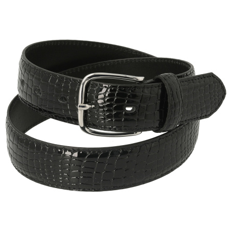 Ремень  Tamaris  черный  кожа лаковая c10409 фото в интернет-магазине | Omadey.ru