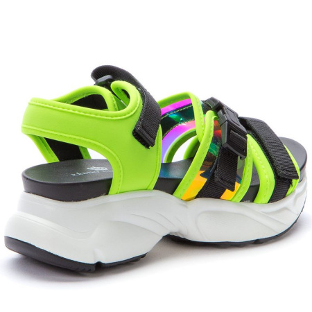 Сандалии  Keddo  зеленый  текстиль F-90914 фото в интернет-магазине | Omadey.ru