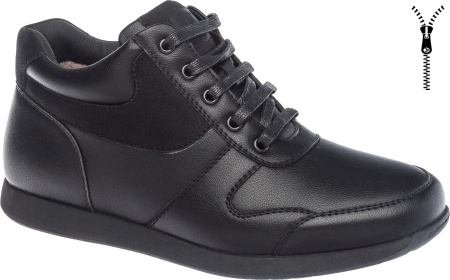 Ботинки  Tesoro  черный  кожа искусств. Z-89204 фото в интернет-магазине | Omadey.ru