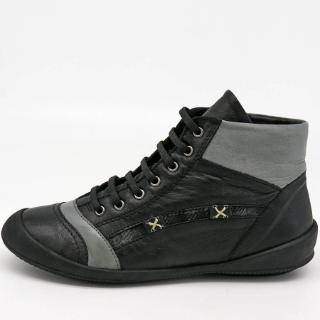 Ботинки  Rovigo  черный  кожа Z-8510 фото в интернет-магазине | Omadey.ru