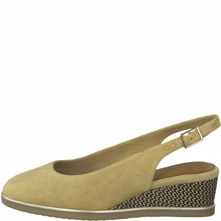 Шлепанцы  Tamaris  золотой  кожа F-90801 фото в интернет-магазине | Omadey.ru