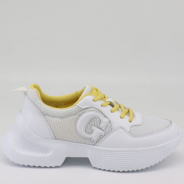 Фото Кроссовки  Grunberg  белый  кожа иск. Микрополитекс/текстиль F-80856