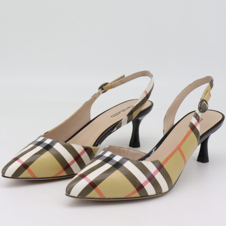 Слингбэки  Cavaletto  бежевый  кожа F-80653 фото в интернет-магазине | Omadey.ru