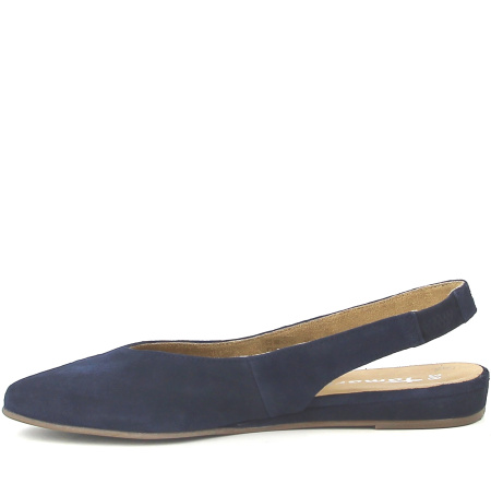 Слингбэки  Tamaris  синий  замша F-80050 фото в интернет-магазине | Omadey.ru