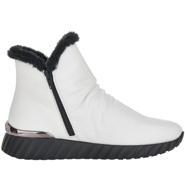 Фото Ботинки  Remonte  белый  кожа/текстиль Z-90222