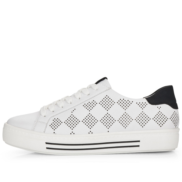 Фото Кеды  Remonte  белый  кожа/кожа искусств. F-100124