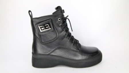 Ботинки  Bonavi  черный  кожа Z-100192 фото в интернет-магазине | Omadey.ru