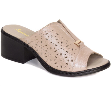 Сабо  Rieker  бежевый  кожа F-71066 фото в интернет-магазине | Omadey.ru
