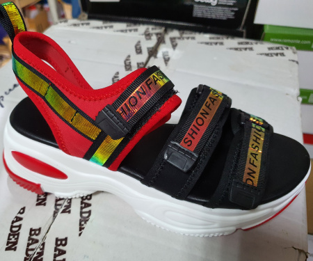 Сандалии  Baden  черный  текстиль F-90299 фото в интернет-магазине | Omadey.ru