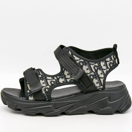 Сандалии  Glam Forever  черный  текстиль F-91145 фото в интернет-магазине | Omadey.ru