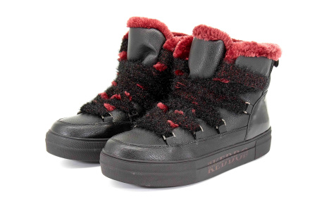 Ботинки  Keddo  черный  кожа искусств. Z-8640 фото в интернет-магазине | Omadey.ru