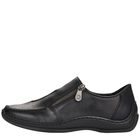 Мокасины  Rieker  черный  кожа/кожа искусств. F-400018 фото в интернет-магазине | Omadey.ru