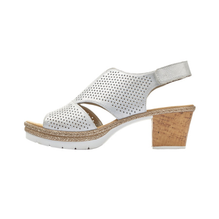 Босоножки  Rieker  белый  кожа F-80569 фото в интернет-магазине | Omadey.ru