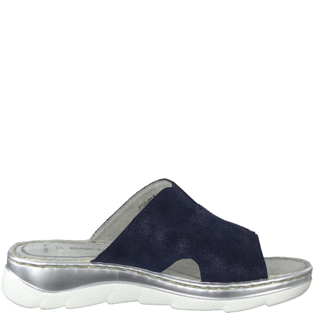 Шлепанцы  Marco Tozzi  синий  кожа F-80936 фото в интернет-магазине | Omadey.ru