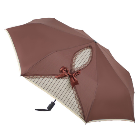 Зонт  Flioraj  коричневый  полиэстер c09457