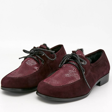 Туфли  Balex  бордовый  велюр натуральный Z-7436 фото в интернет-магазине | Omadey.ru