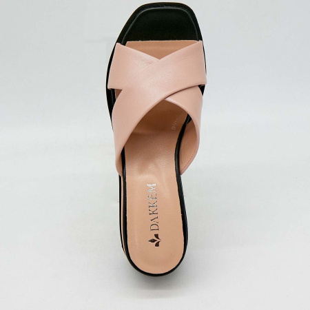 Сабо  Dakkem  пудра  кожа F-90501 фото в интернет-магазине | Omadey.ru