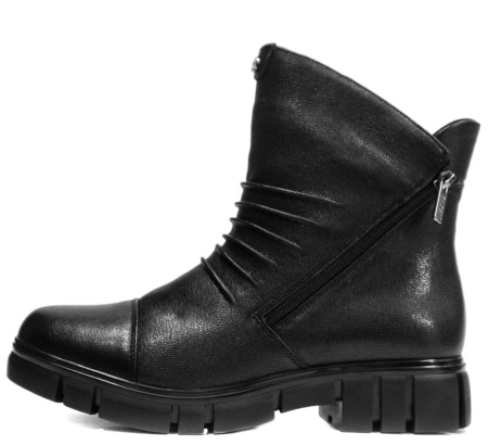 Ботинки  Baden  черный  кожа Z-89118