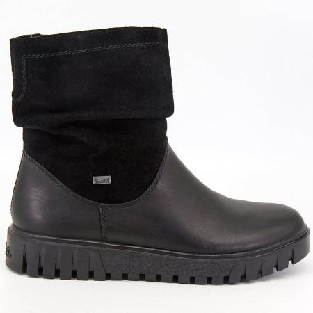 Полусапоги  Rieker  черный  кожа Z-7709 фото в интернет-магазине | Omadey.ru