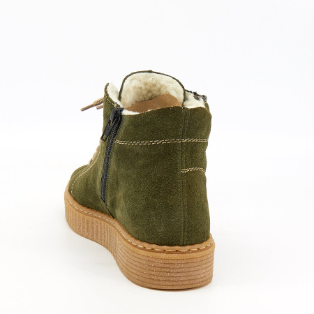 Ботинки  Rieker  зеленый  кожа Z-7666 фото в интернет-магазине | Omadey.ru