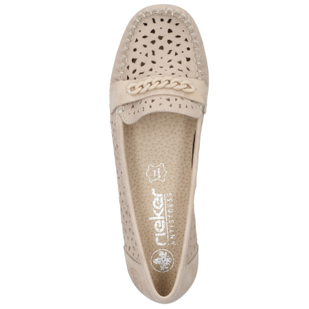 Мокасины  Rieker  бежевый  кожа/кожа искусств. F-400071 фото в интернет-магазине | Omadey.ru