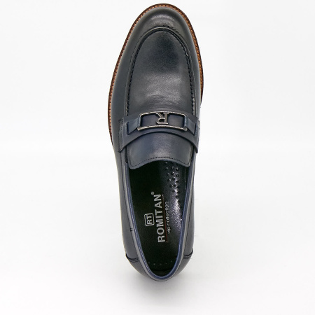 Туфли  Romitan  синий  кожа Z-90454 фото в интернет-магазине | Omadey.ru