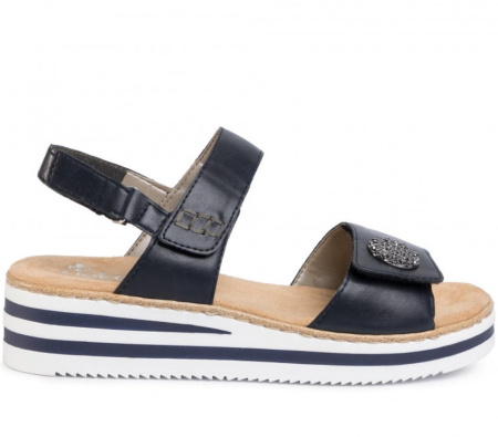 Сандалии  Rieker  синий  кожа искусств. F-90138 фото в интернет-магазине | Omadey.ru