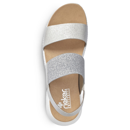 Сандалии  Rieker  белый  кожа искусств. F-81053 фото в интернет-магазине | Omadey.ru