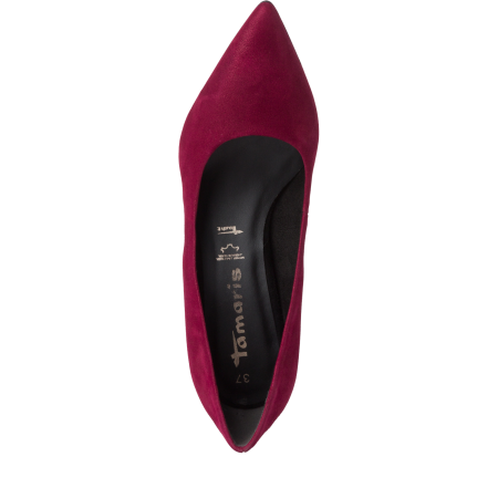 Лодочки  Tamaris  красный  кожа Z-400517 фото в интернет-магазине | Omadey.ru