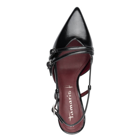 Слингбэки  Tamaris  черный кожа искусств. Z-400952 фото в интернет-магазине | Omadey.ru