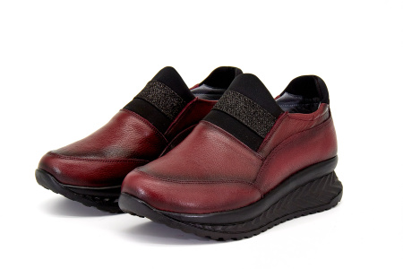 Полуботинки  Rovigo  бордовый  кожа Z-8221 фото в интернет-магазине | Omadey.ru