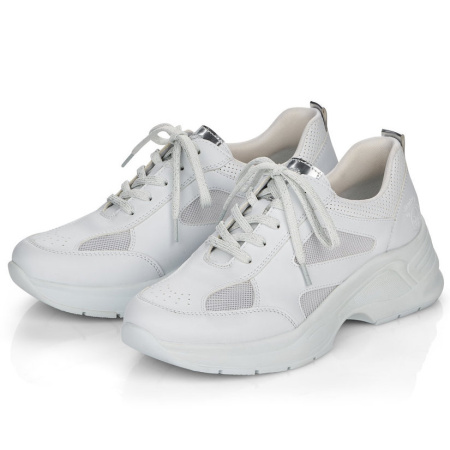 Кроссовки  Rieker  белый  кожа искусств./текстиль F-90875 фото в интернет-магазине | Omadey.ru