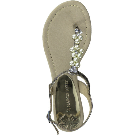 Сандалии  Marco Tozzi  платина  текстиль F-81253 фото в интернет-магазине | Omadey.ru