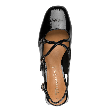 Слингбэки  Tamaris  черный кожа искусств. Z-400935 фото в интернет-магазине | Omadey.ru