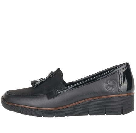 Туфли  Rieker  черный  кожа/кожа искусств./текстиль Z-90294 фото в интернет-магазине | Omadey.ru